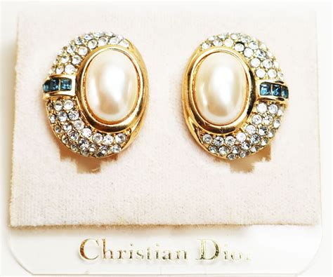 dior earrings j& 39|authentic christian dior earrings.